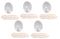 61320 - White Self Adhesive Plastic Hooks - 35mm x 25mm, 5 Pack