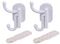 61321 - Self Adhesive Plastic Swivel Hooks, 2 Pack