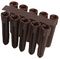 BROWN WALLPLUG - 7mm x 35mm Brown Wall Plugs, 100 Pack