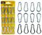 60926 - 5mm x 50mm Zinc Plated Steel Snap Hooks, 12 Piece