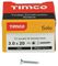 30020SOLOZ - 3mm x 20mm Pozidriv Double Countersunk ZP Solo Chipboard & Wood Screws, 200 Pack