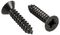 D03524 - 4.8mm x 12.5mm Pozidriv Countersunk Head Black Zinc Plated Self Tapping Screws, 50 Pack