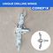 CFX124CS - M5 x 40mm Spike No Drill Self Driving Plasterboard Wall Fixings, 24 Pack
