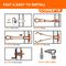 CFX201AS - M5 x 40mm Strap Heavy Duty Hollow Cavity Wall Fixings, 4 Pack