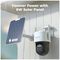 TMB4MS2M64-UK - TrackMix Dual-Lens PTZ WiFi Security CCTV Camera with Motion Tracking & Solar Panel, IP65
