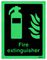 31013E - Fire Extinguisher - Glow in the Dark Sign - 150mm x 200mm