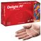 38227 - Delight PF Premium Clear Vinyl Gloves - Medium, 100 Pack