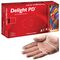 38826 - Delight PD Premium Clear Powdered Vinyl Gloves - Small, 100 Pack