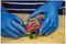 38996 - Delight PF Premium Blue Food Grade Vinyl Gloves - Small, 100 Pack