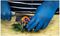 38996 - Delight PF Premium Blue Food Grade Vinyl Gloves - Small, 100 Pack