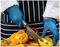 38996 - Delight PF Premium Blue Food Grade Vinyl Gloves - Small, 100 Pack
