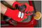 2049 - Flex Plus Sandy Nitrile Dipped Palm Coated Gloves - Red, Large