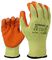 990408 - Latex Dipped Gripper Builders Gloves - Orange/Yellow, Medium (8)