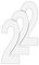 GH6982 - Number 2 - Wheelie Bin Self Adhesive Waterproof Sticker Numbers, 3 Pack
