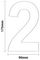 GH6982 - Number 2 - Wheelie Bin Self Adhesive Waterproof Sticker Numbers, 3 Pack