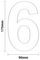 GH6986 - Number 6 - Wheelie Bin Self Adhesive Waterproof Sticker Numbers, 3 Pack