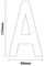 GH698A - Letter A - Wheelie Bin Self Adhesive Waterproof Sticker Letters, 3 Pack
