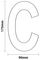 GH698C - Letter C - Wheelie Bin Self Adhesive Waterproof Sticker Letters, 3 Pack