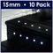 16677 - 15mm LED Decking Lights, White 10 Pack
