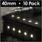 18924 - 40mm LED Decking Lights, Warm White 10 Pack