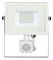 450 VT-20-S - 20W LED Floodlight with PIR, 6400K, 1600lm, White, IP65