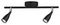 8269 VT-810 - 9W Twin LED Wall Lamp, 720lm, 4000K, Black