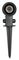 VT-769 7517 - GU10 Garden Spike Light, Black, IP44