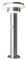 4058075392700 - 6W Endura Style Double Circle Solar Post Light, 3000K, Warm White, 400lm, IP44, Stainless Steel