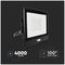 VT-158S-B 20266 - 50W LED Floodlight with PIR, 4000K, 4000lm, Black, IP65