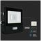 VT-118S-1-B 20280 - 10W LED Floodlight with PIR, 3000K, 735lm, Black, IP65