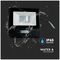 VT-118S-1-B 20280 - 10W LED Floodlight with PIR, 3000K, 735lm, Black, IP65