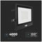 VT-158S-1-B 20290 - 50W LED Floodlight with PIR, 4000K, 4000lm, Black, IP65