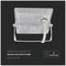 VT-118S-1-W 20293 - 10W LED Floodlight with PIR, 4000K, 735lm, White, IP65