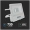 VT-118S-1-W 20293 - 10W LED Floodlight with PIR, 4000K, 735lm, White, IP65