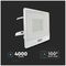 VT-158S-1-W 20301 - 50W LED Floodlight with PIR, 3000K, 4000lm, White, IP65
