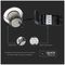 VT-885-N 8179 - 5W LED Fire Rated Spotlight Fitting, 6400K, Nickel