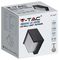 VT-827 218540 - 12W LED Square Wall Light, 4000K, 1160lm, Black