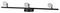VT-813 218271 - 13.5W LED Tripple Head Wall Light, 3000K, 1260lm, IP20, Black
