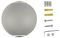 VT-836 218305 - 4W LED Cylinder Wall Light, 3000K, 450lm, IP65, Grey