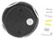 VT-834 218553 - 4W Round LED Wall Light, 428lm, 3000K, IP65, Black