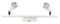 VT-810 218266 - 9W Double Head Indoor LED Ceiling Light, 3000K, 840lm, IP20, White