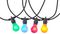 86324 - Outdoor Festoon String Kit with 12x E27 holders & A60 RGB Bulbs, 12m, IP54