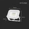 10013 - 10W LED Floodlight, 6500K, 735lm, Non-Dimmable, White