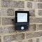 777992 - 10W LED Eco Floodlight with PIR, 6000K, 850lm, Black, IP65