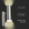 VT-7632S - 2 Way Up and Down Wall Light with PIR Sensor, IP44, Chrome