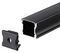VT-8110 2878 - 2m Mounting Kit with Diffuser for LED Strip Surface, 17.2x14.4mm, Black