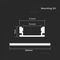VT-8113 3355 - 2m Mounting Kit with Diffuser for LED Strip Surface, 17.4x7mm, Silver