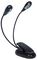 GH418 - Rechargeable LED Reading Light with Twin Flexible Heads & Clip, Black