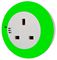 1426 - Plug Through Night Light, White