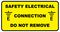 LDSECSA - Safety Electrical Connection Labels, Pack of 18
